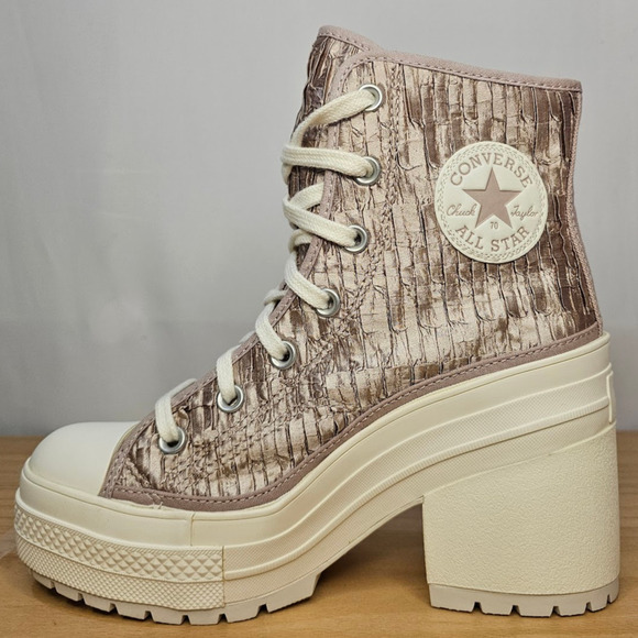Converse Chuck 70 Luxe Heel Satin Sneakers Brand New Women's 7 A09780C  NWT - Picture 3 of 9